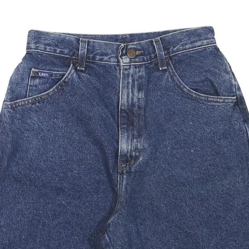LEE Womens Denim Blue Shorts XS W26 Classic Cotton Blend Casual Zip Closure