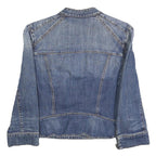 JUICY COUTURE Girls Blue Denim Jacket L Cotton Blend Button Closure Casual
