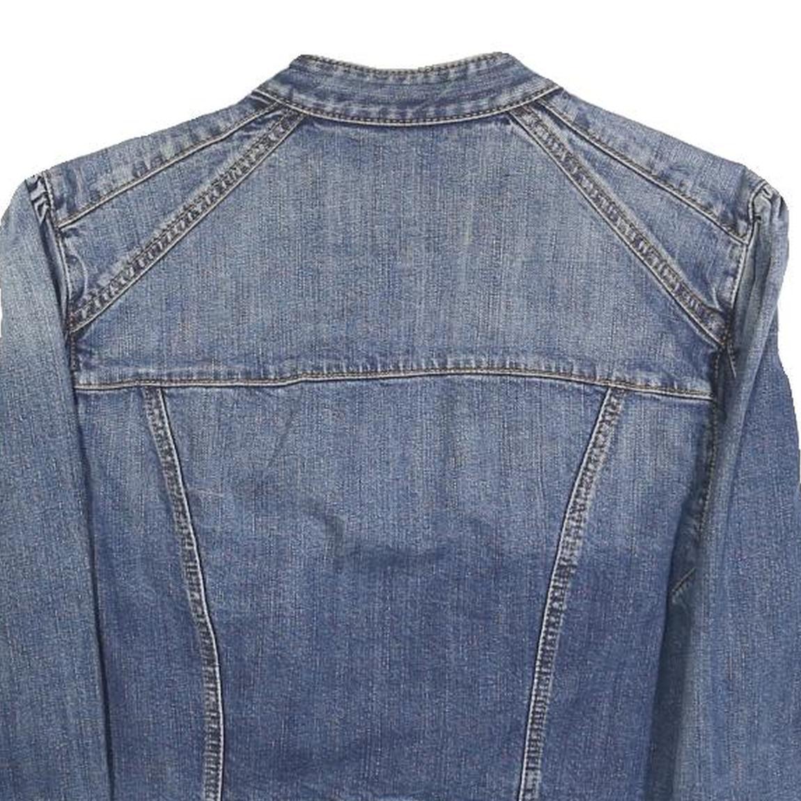 JUICY COUTURE Girls Blue Denim Jacket L Cotton Blend Button Closure Casual