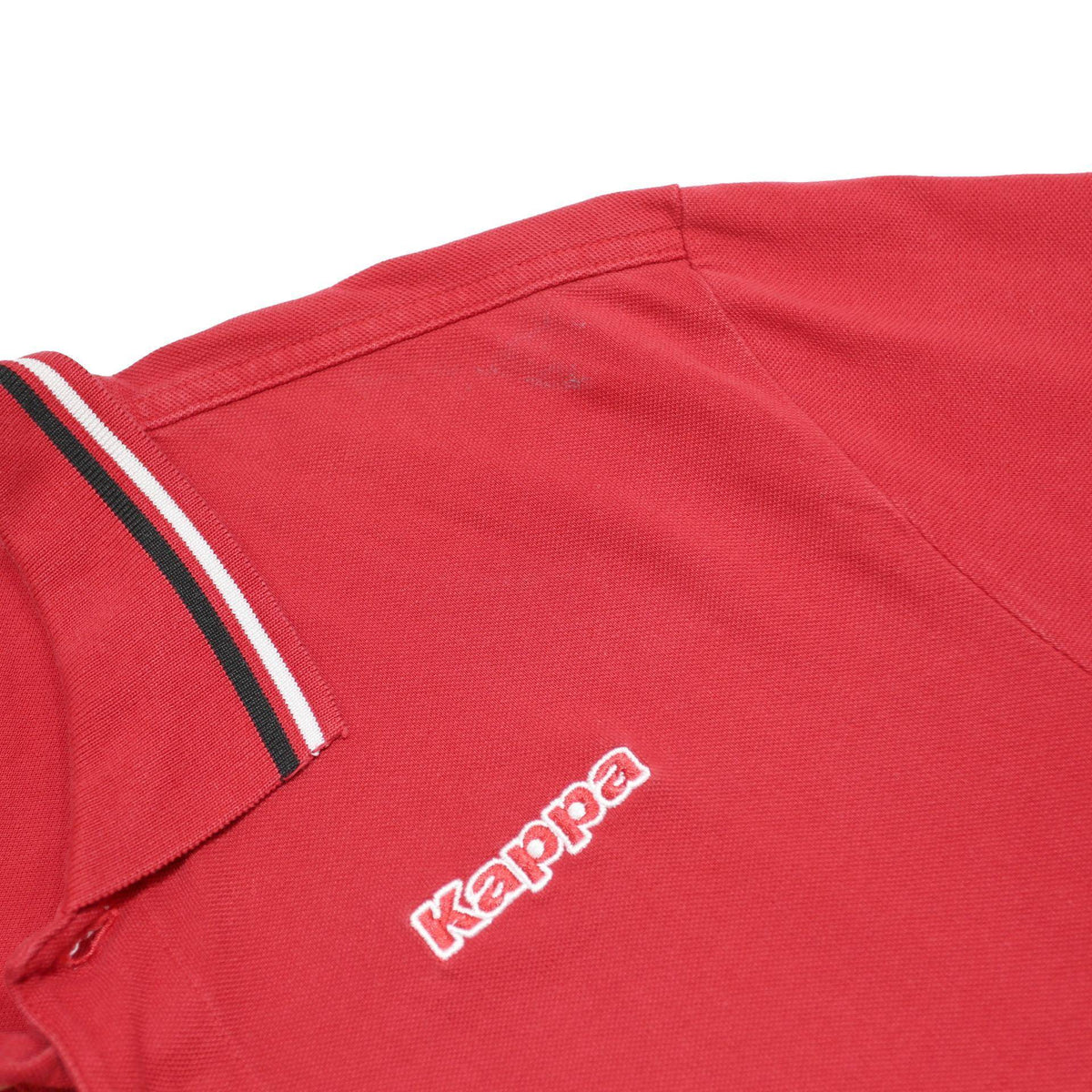 KAPPA Mens Red Short Sleeve Basic Cotton Polo Shirt L Kappa Logo