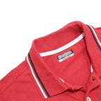 KAPPA Mens Red Short Sleeve Basic Cotton Polo Shirt L Kappa Logo