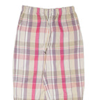 POLO RALPH LAUREN Check Womens Trousers Purple Loose Tapered W32 L25