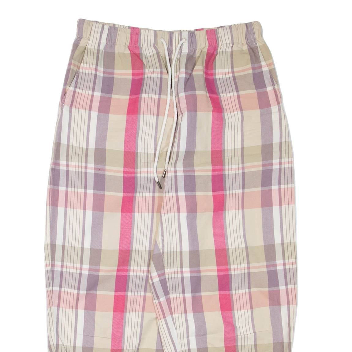 POLO RALPH LAUREN Check Womens Trousers Purple Loose Tapered W32 L25