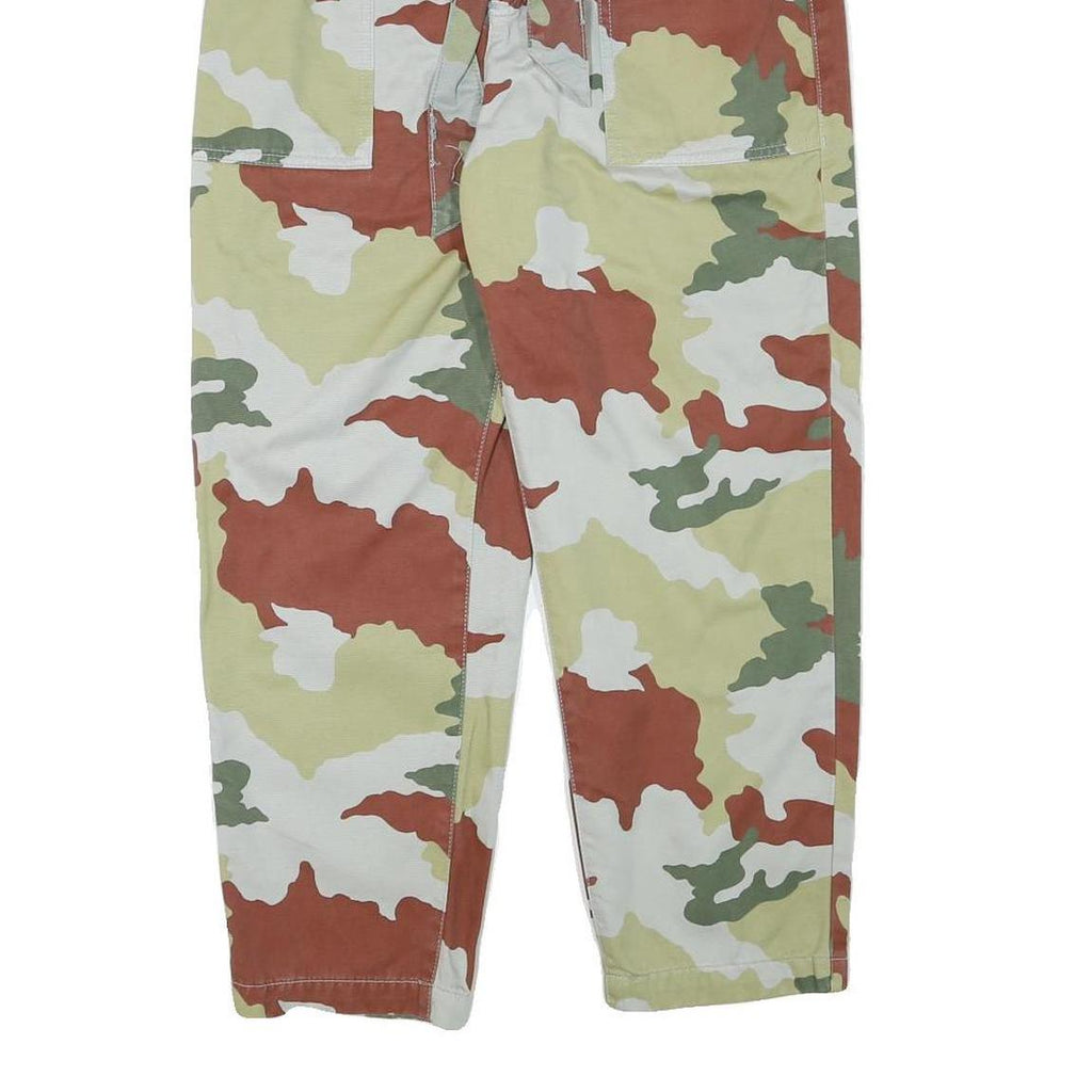 TRF Womens Cotton Blend Camouflage Relaxed Tapered Trousers W28 L25 Casual Cargo