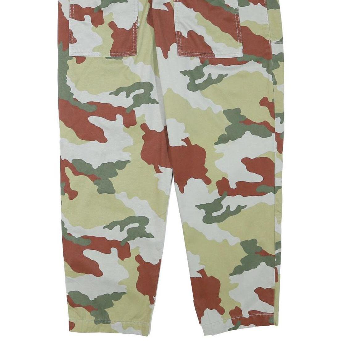 TRF Womens Cotton Blend Camouflage Relaxed Tapered Trousers W28 L25 Casual Cargo