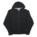 CHAMPION Mens Black Full Zip Hoodie M Casual Sweatshirt Cotton Blend