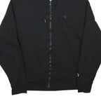 CHAMPION Mens Black Full Zip Hoodie M Casual Sweatshirt Cotton Blend