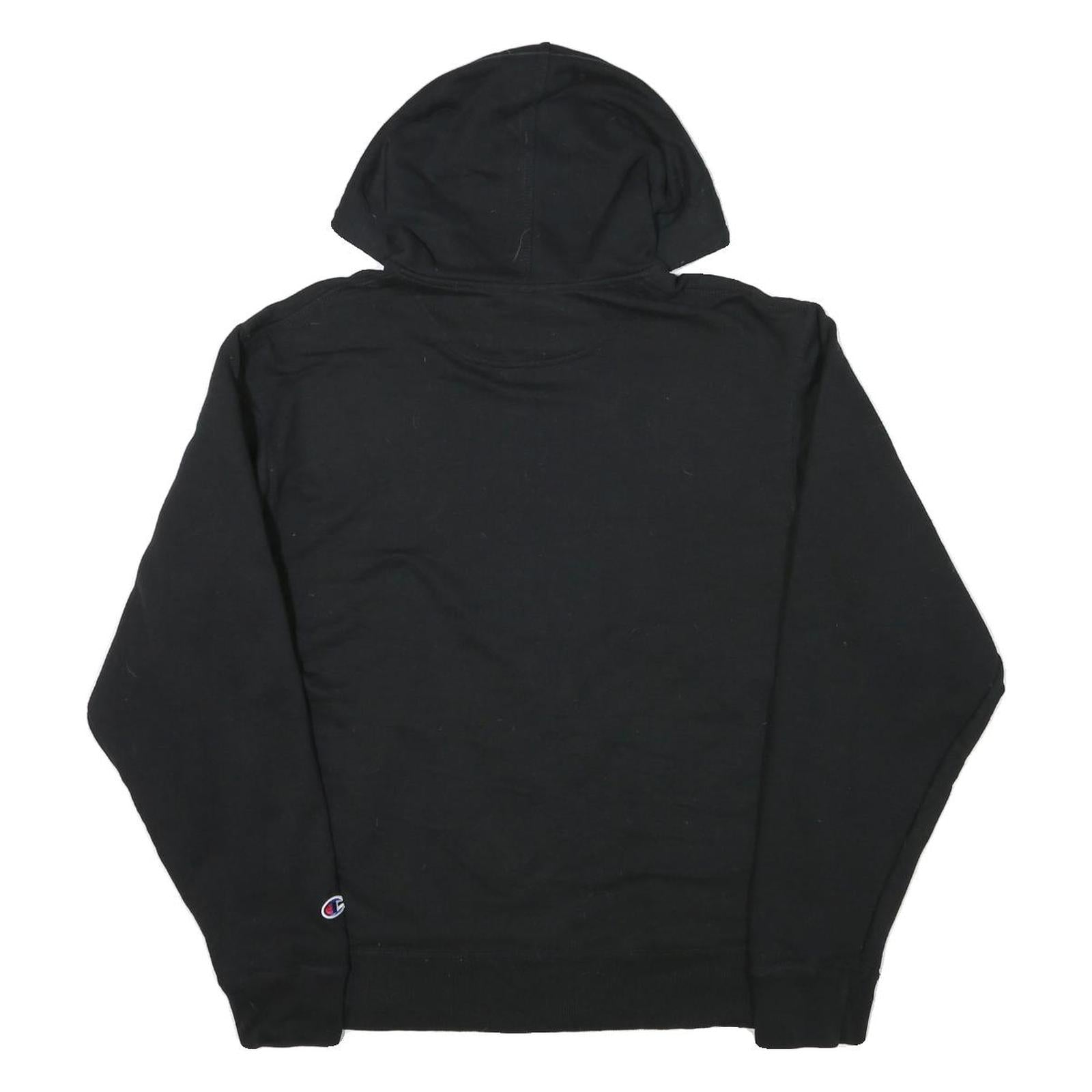 CHAMPION Mens Black Full Zip Hoodie M Casual Sweatshirt Cotton Blend