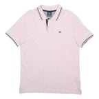 CHAMPION Mens Pink & Black Short Sleeve Polo Shirt M Cotton Basic Casual