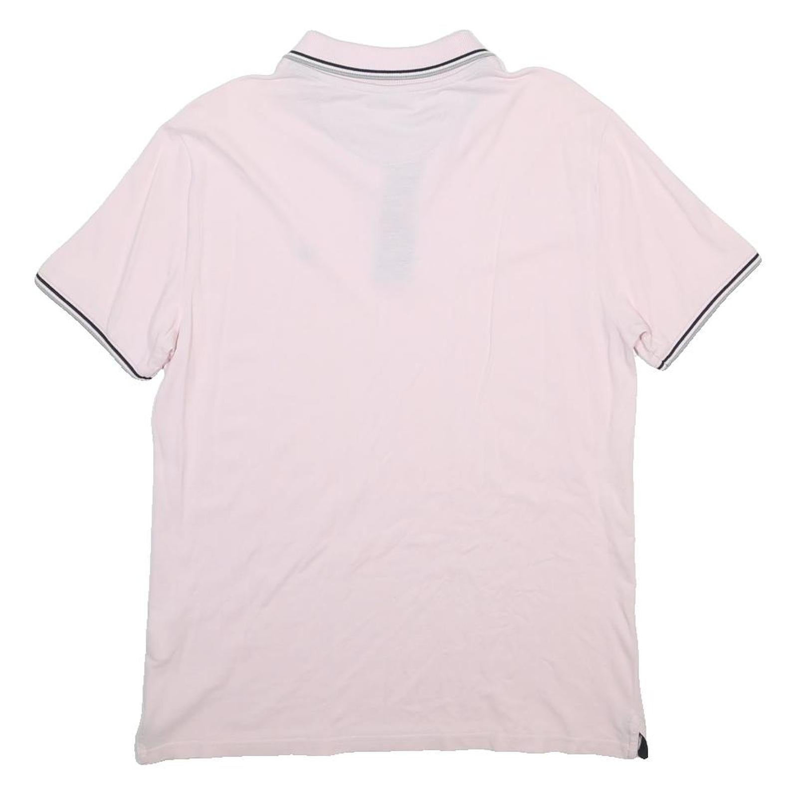 CHAMPION Mens Pink & Black Short Sleeve Polo Shirt M Cotton Basic Casual
