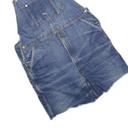 DICKIES Womens Blue Denim Relaxed Cotton Blend Dungarees XL W44 L7 Distressed