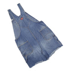 DICKIES Womens Blue Denim Relaxed Cotton Blend Dungarees XL W44 L7 Distressed