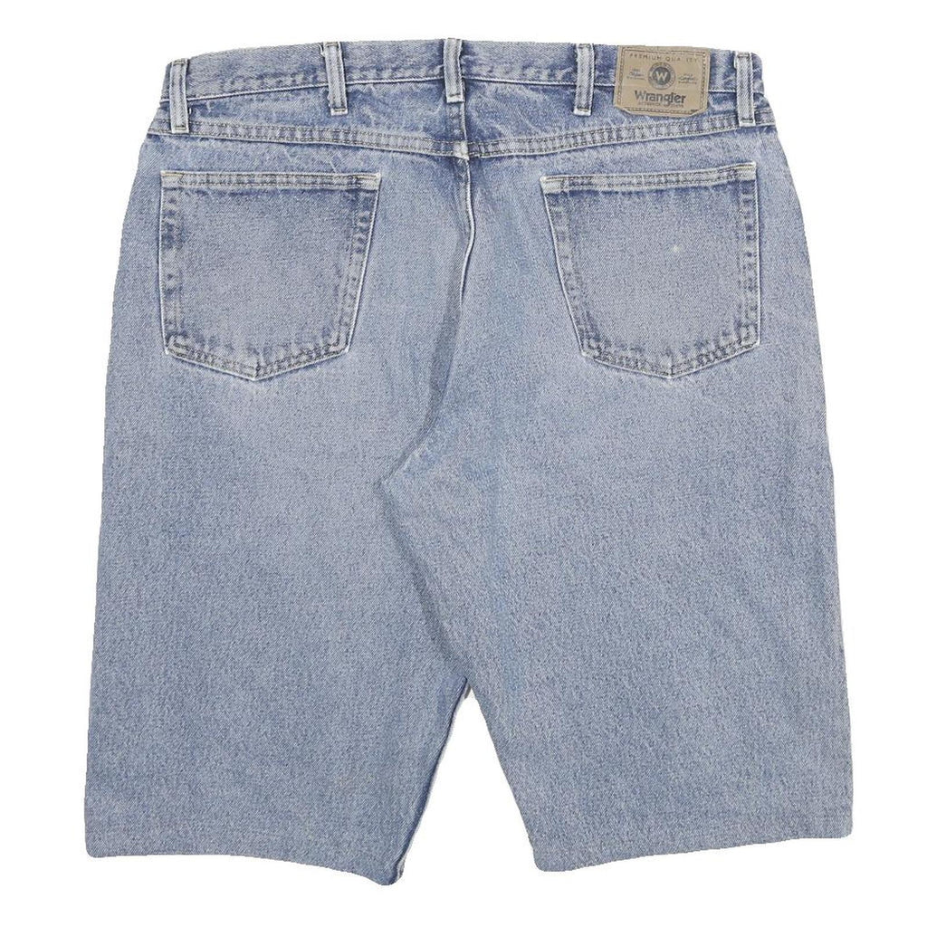 WRANGLER Mens Denim Blue Casual Shorts 2XL W36 Cotton Blend Classic Fit