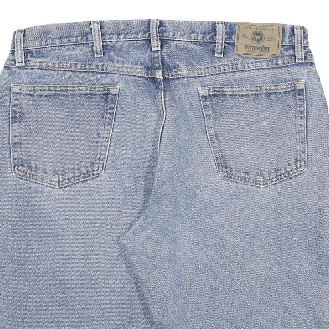 WRANGLER Mens Denim Blue Casual Shorts 2XL W36 Cotton Blend Classic Fit