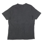 PUMA Mens Grey Cotton Blend T-Shirt L Short Sleeve V-Neck Logo Casual Wear