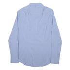 TOMMY JEANS Mens Blue Plain Shirt L Classic Button Down Long Sleeve Casual