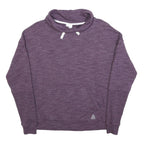REEBOK Womens Purple Crew Neck Sweatshirt M Cotton Lightweight Casual Pullover