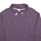 REEBOK Womens Purple Crew Neck Sweatshirt M Cotton Lightweight Casual Pullover