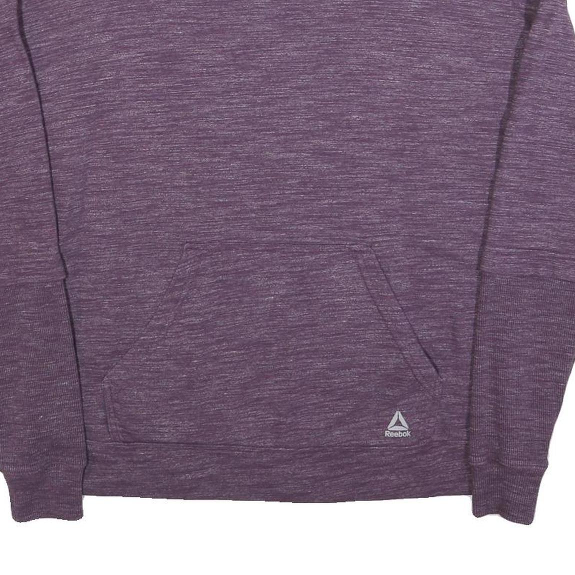 REEBOK Womens Purple Crew Neck Sweatshirt M Cotton Lightweight Casual Pullover