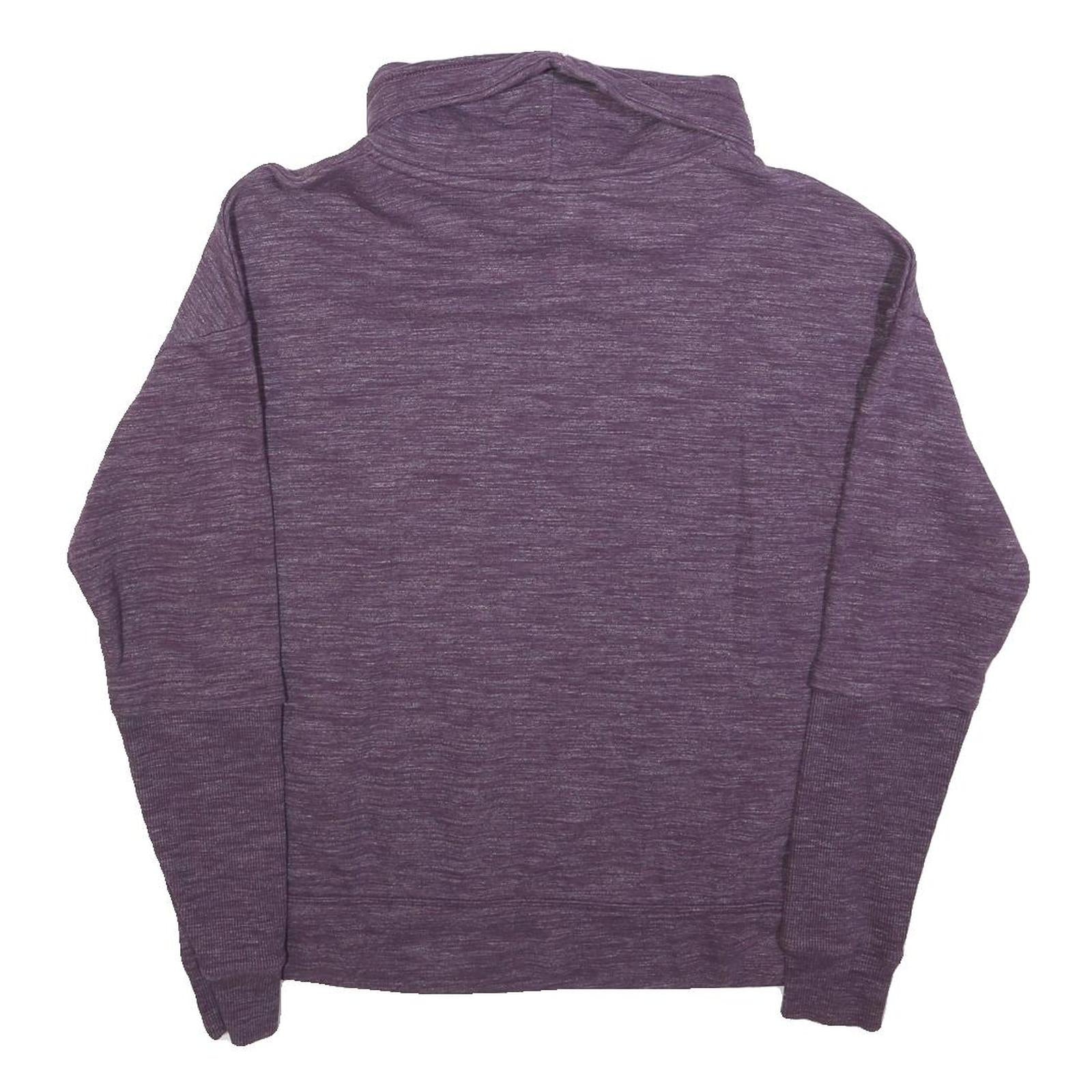 REEBOK Womens Purple Crew Neck Sweatshirt M Cotton Lightweight Casual Pullover