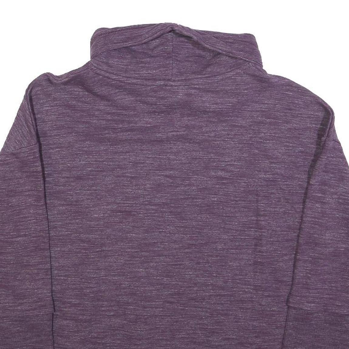REEBOK Womens Purple Crew Neck Sweatshirt M Cotton Lightweight Casual Pullover