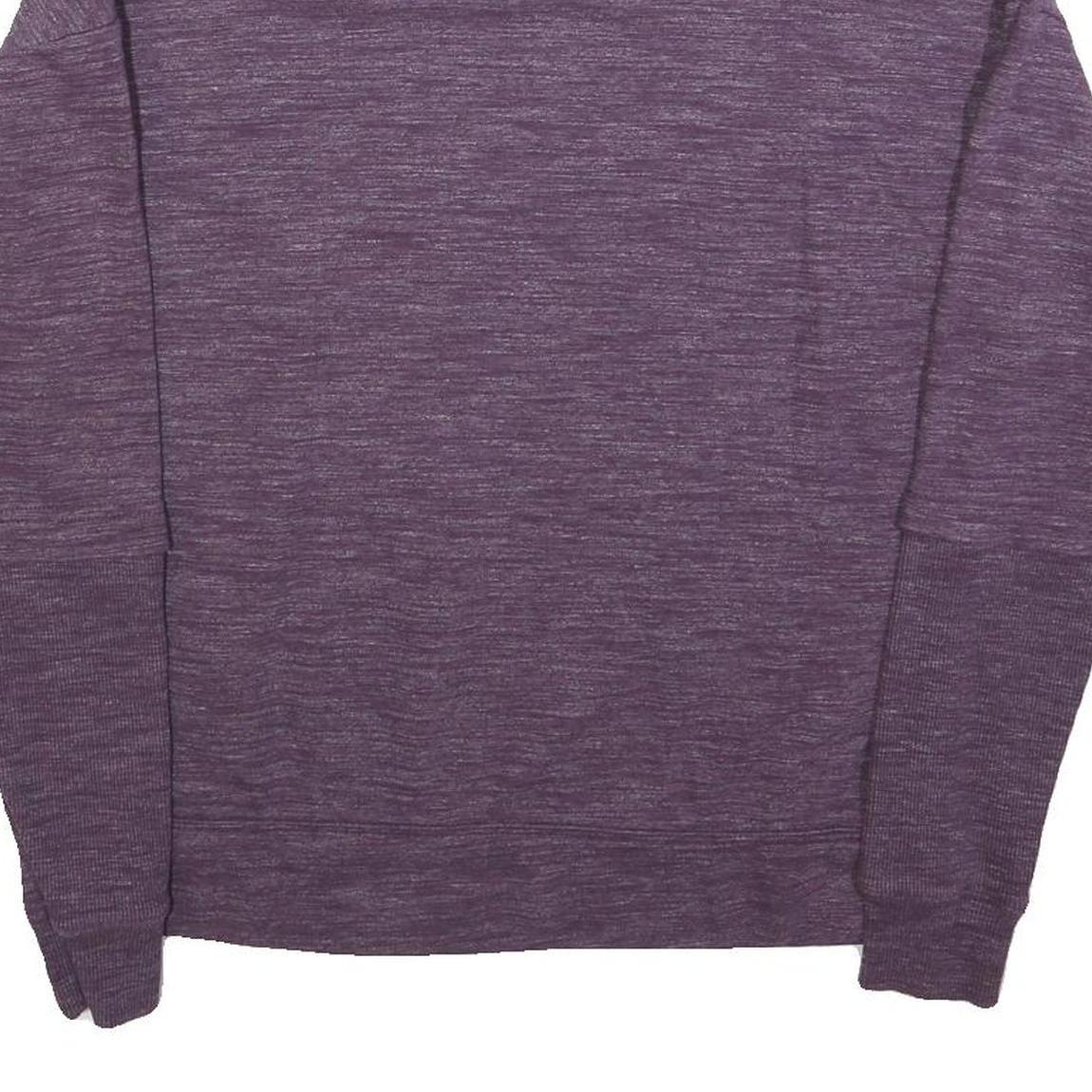 REEBOK Womens Purple Crew Neck Sweatshirt M Cotton Lightweight Casual Pullover