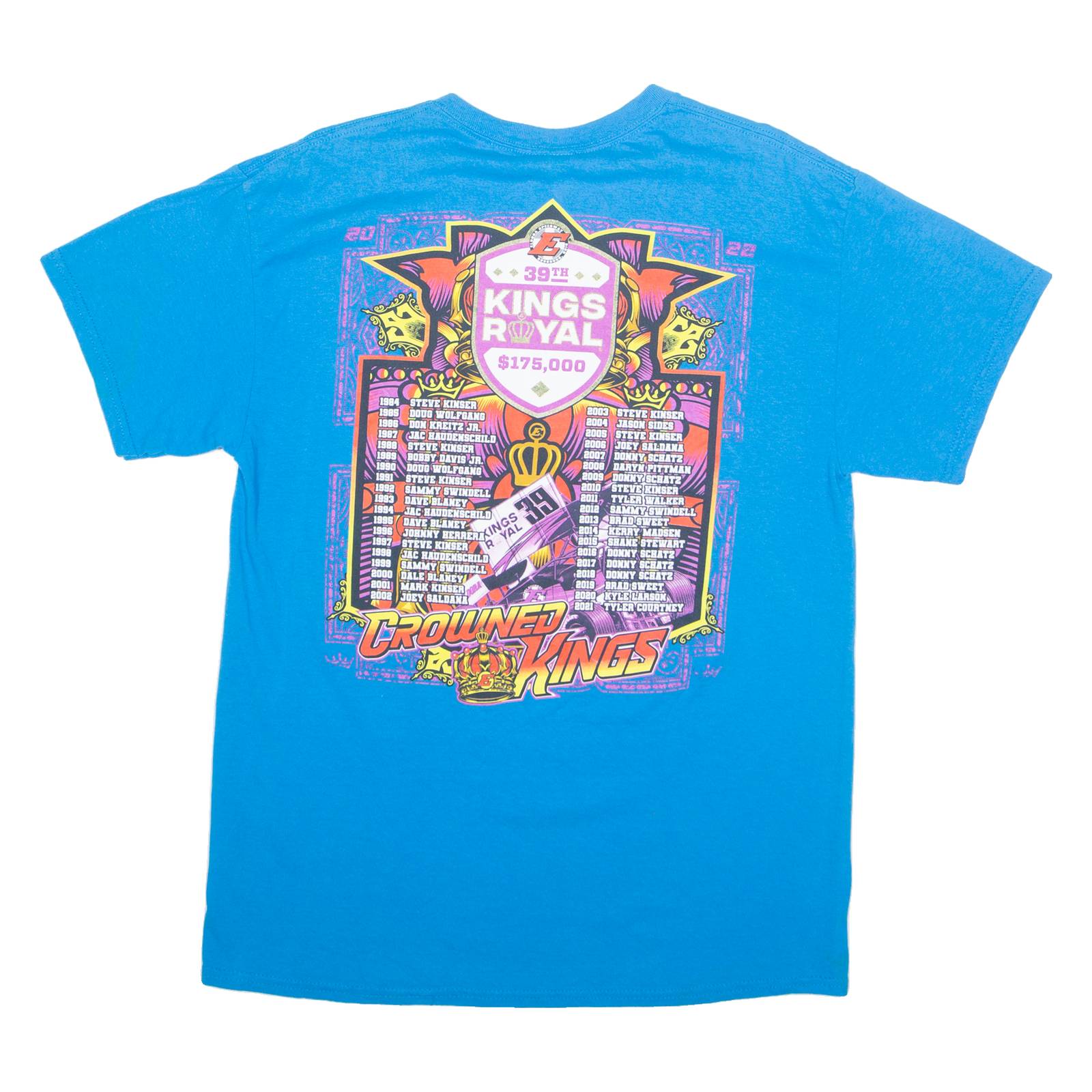 GILDAN Kings Royal Mens T-Shirt Blue USA L