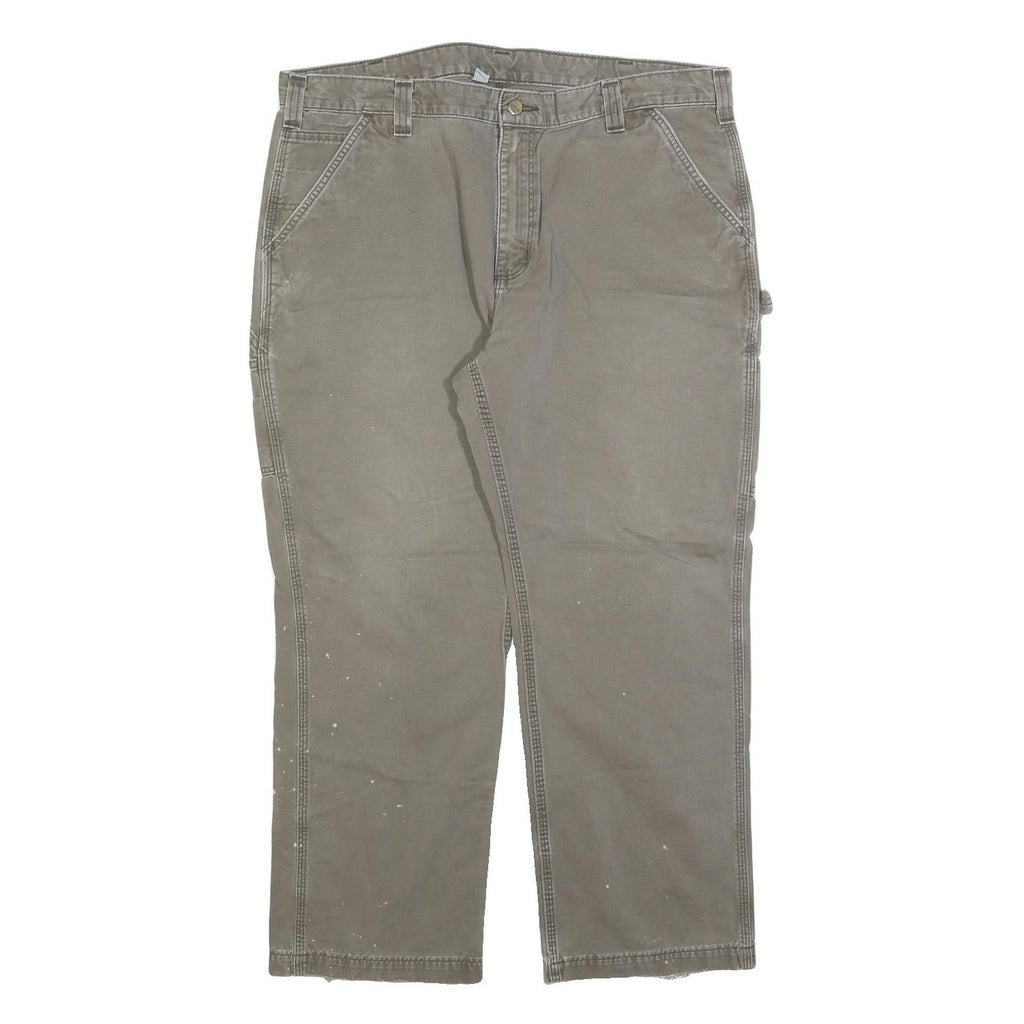 CARHARTT Mens Jeans Beige Relaxed Straight Denim Light W40 L30 Workwear Durable