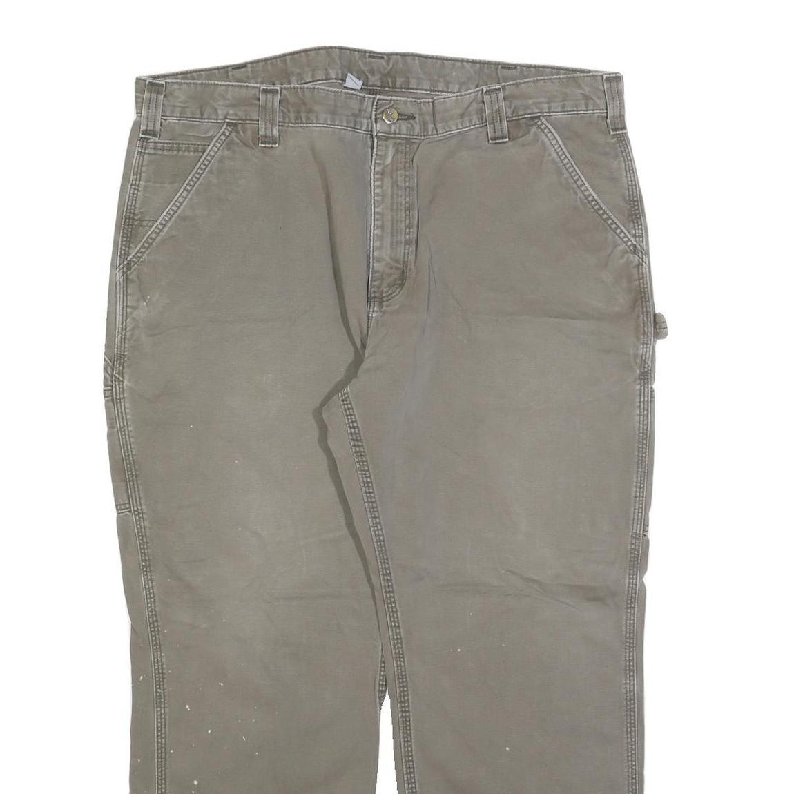 CARHARTT Mens Jeans Beige Relaxed Straight Denim Light W40 L30 Workwear Durable