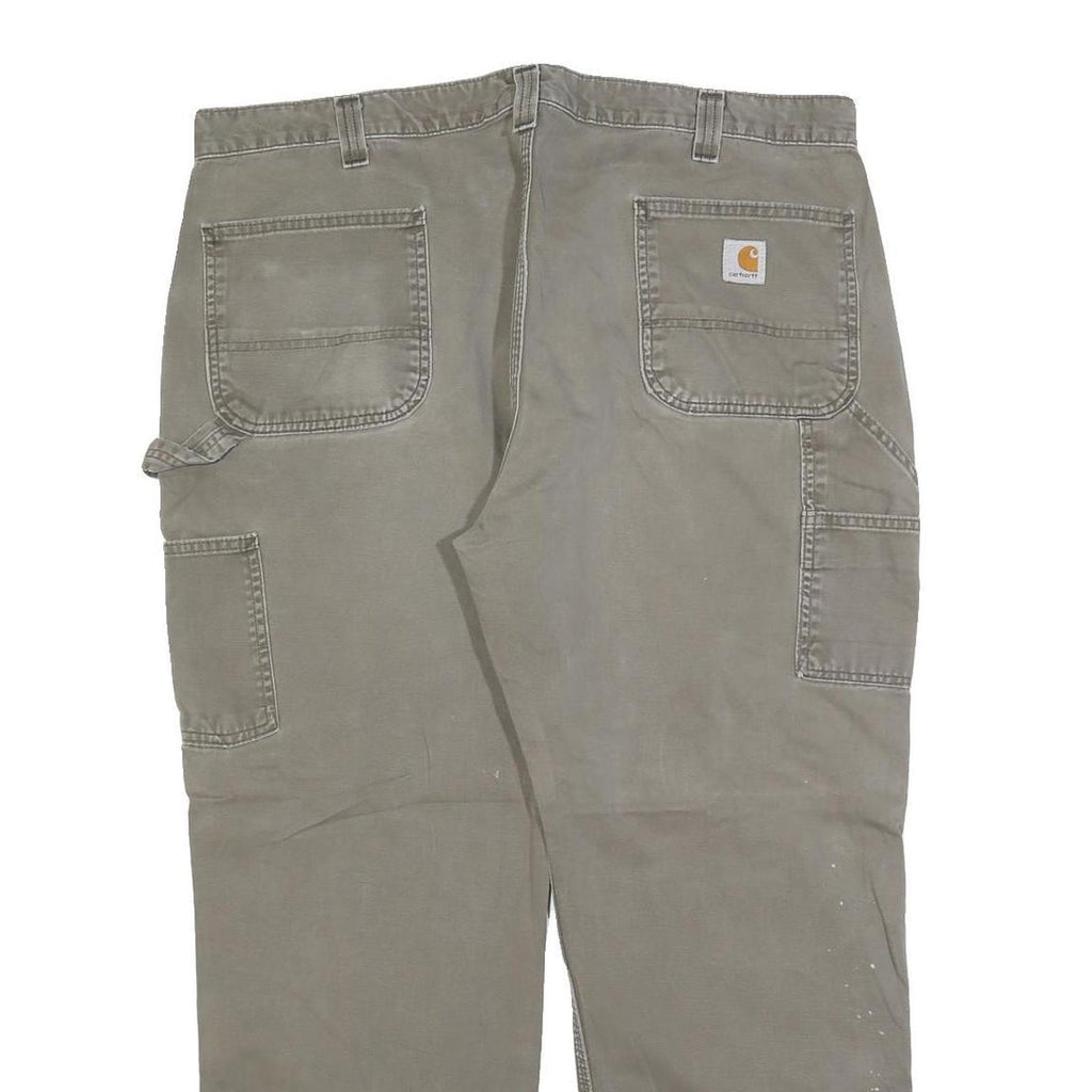 CARHARTT Mens Jeans Beige Relaxed Straight Denim Light W40 L30 Workwear Durable