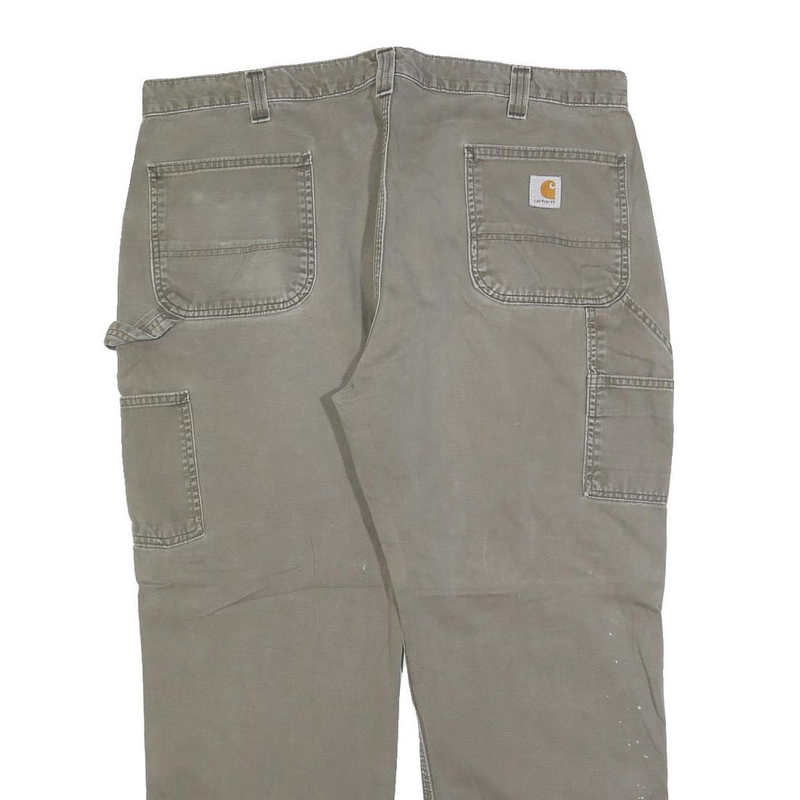 CARHARTT Mens Jeans Beige Relaxed Straight Denim Light W40 L30 Workwear Durable