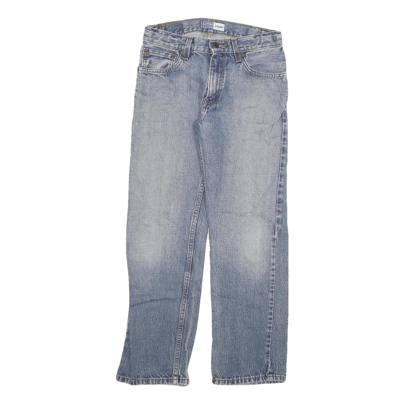 LEVI'S Womens Regular Blue Straight Denim Light W26 L27 Zip Cotton Blend Jeans