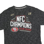 FANATIC Mens Black NFC Champions Graphic T-Shirt L Crew Neck Short Sleeve