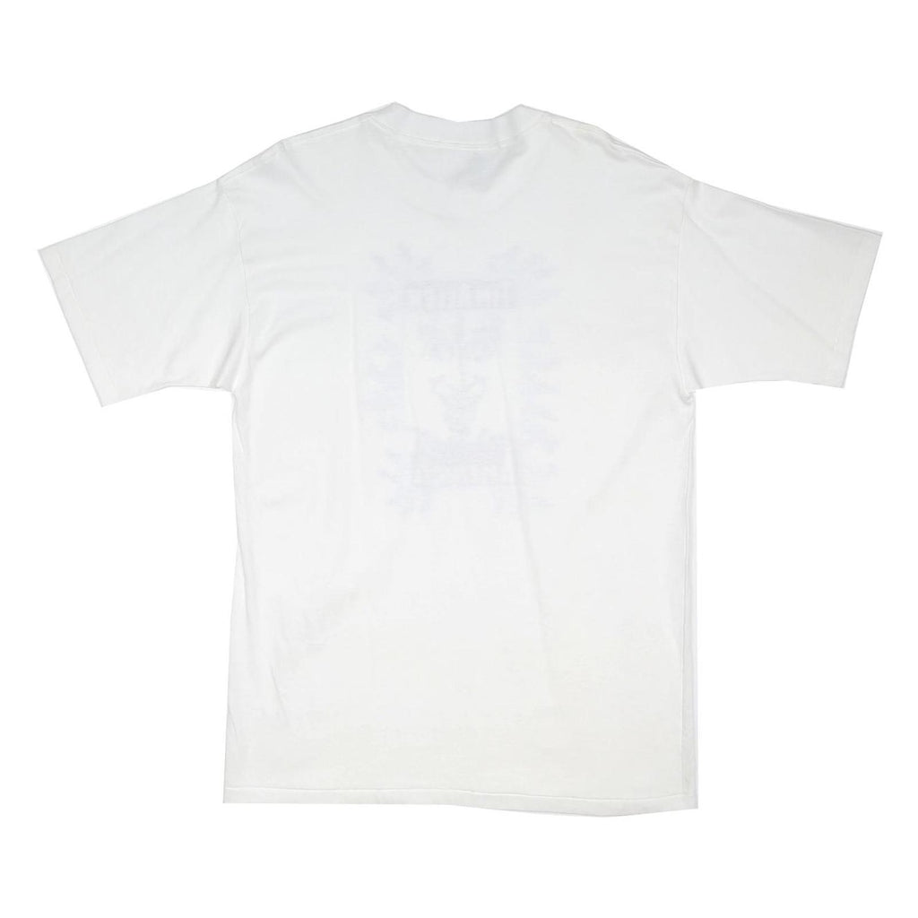 LEE Mens White Tim Allen Powers America Graphic T-Shirt L Short Sleeve Crew Neck