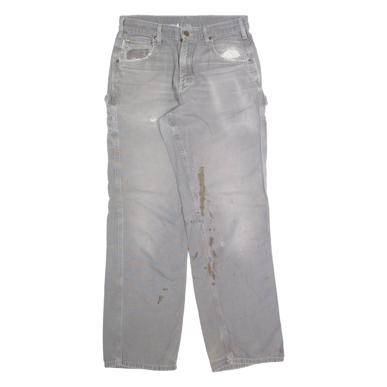 CARHARTT Workwear Mens Trousers Grey Loose Straight W30 L32