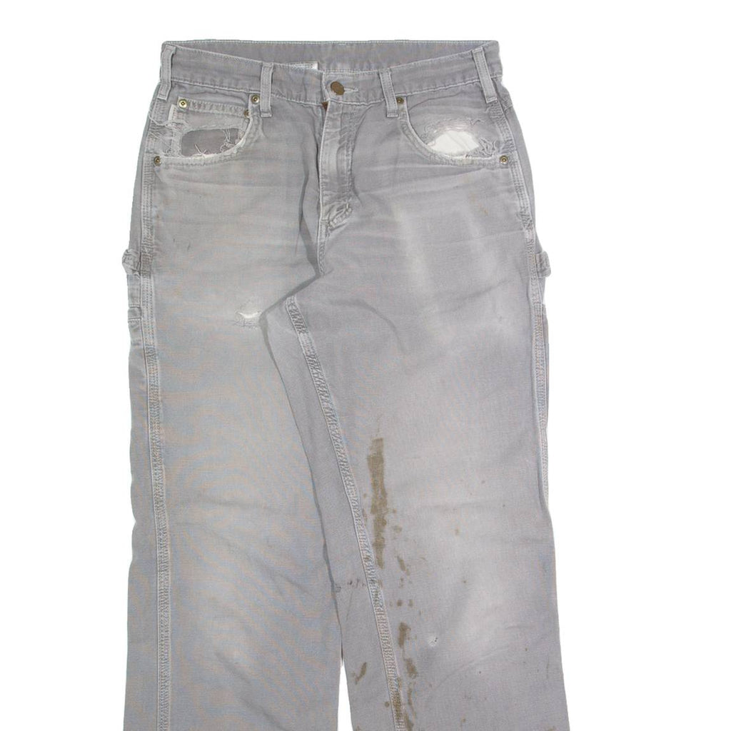 CARHARTT Workwear Mens Trousers Grey Loose Straight W30 L32