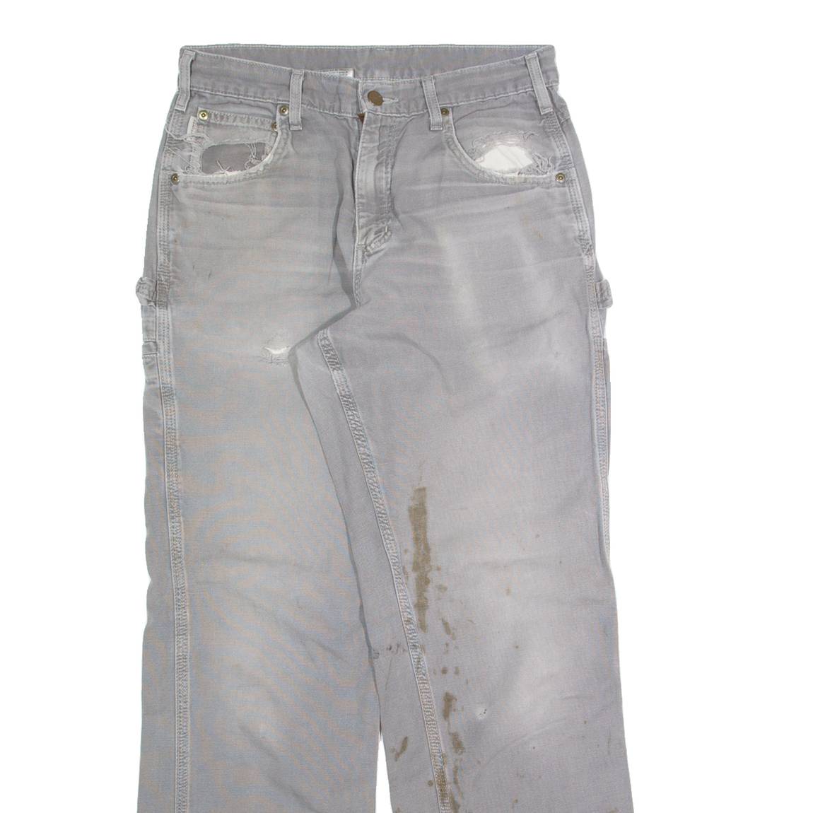 CARHARTT Workwear Mens Trousers Grey Loose Straight W30 L32