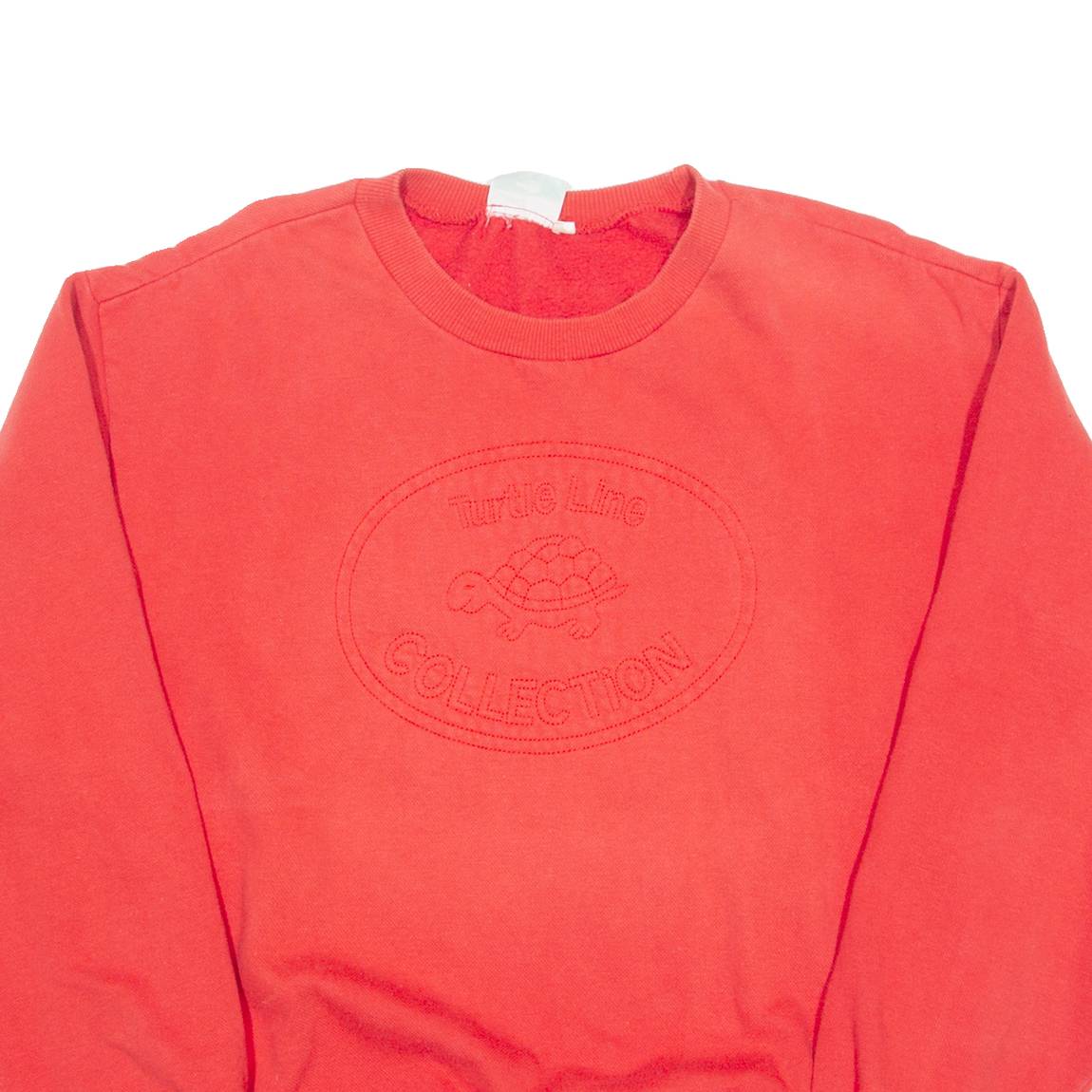 TURTLE LINE Mens Sweatshirt Red Crewneck L