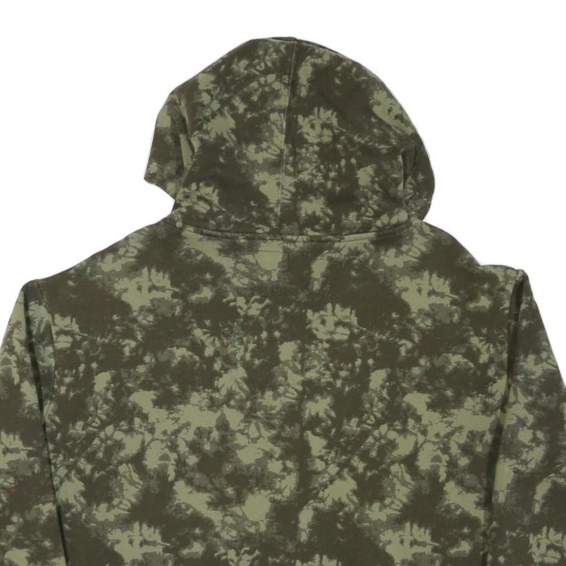 CHAMPION Womens Green Tie Dye Hoodie L Cotton Blend Casual Pullover