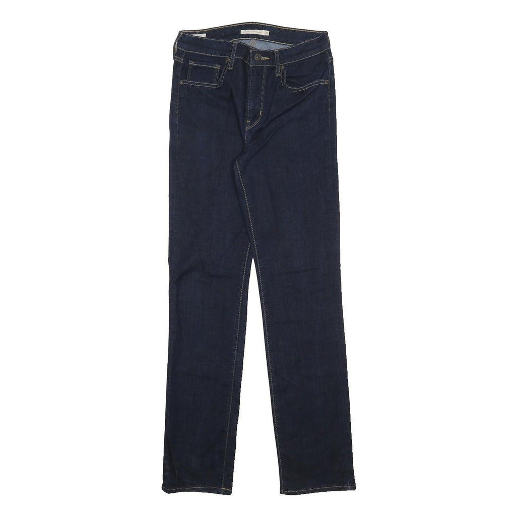 LEVI'S 724 BIG E Womens Jeans Blue Slim Skinny Denim Dark W28 L32 Stylish Zip