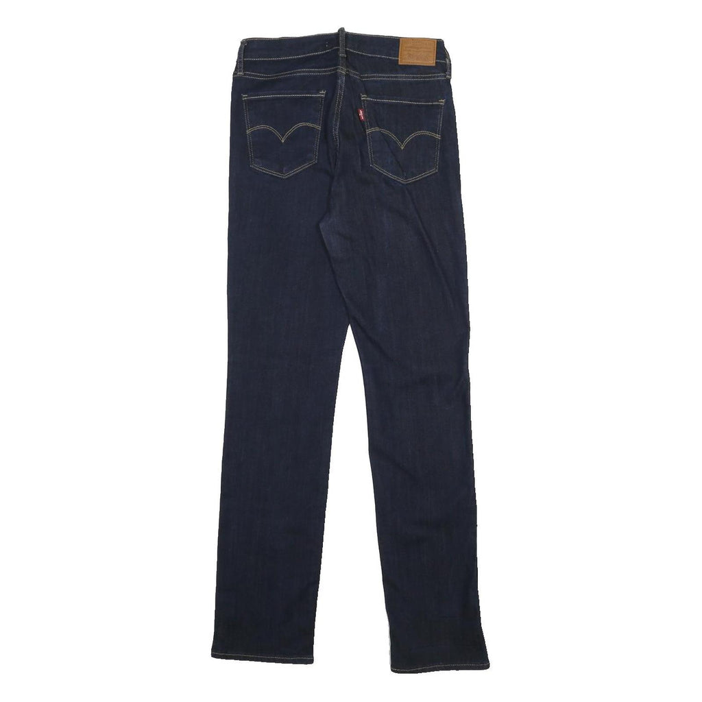 LEVI'S 724 BIG E Womens Jeans Blue Slim Skinny Denim Dark W28 L32 Stylish Zip