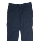 DICKIES Flex Workwear Cargo Mens Trousers Blue Regular Straight W40 L32