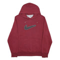 NIKE Mens Maroon Pullover Hoodie L Cotton Blend Casual Sportswear