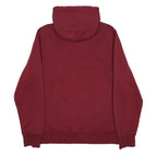 NIKE Mens Maroon Pullover Hoodie L Cotton Blend Casual Sportswear