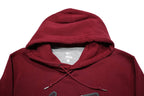 NIKE Mens Maroon Pullover Hoodie L Cotton Blend Casual Sportswear