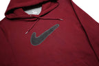 NIKE Mens Maroon Pullover Hoodie L Cotton Blend Casual Sportswear