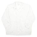 KRISTEN BLAKE Womens White Button Jacket L Nylon Plain Lightweight Casual