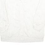 KRISTEN BLAKE Womens White Button Jacket L Nylon Plain Lightweight Casual