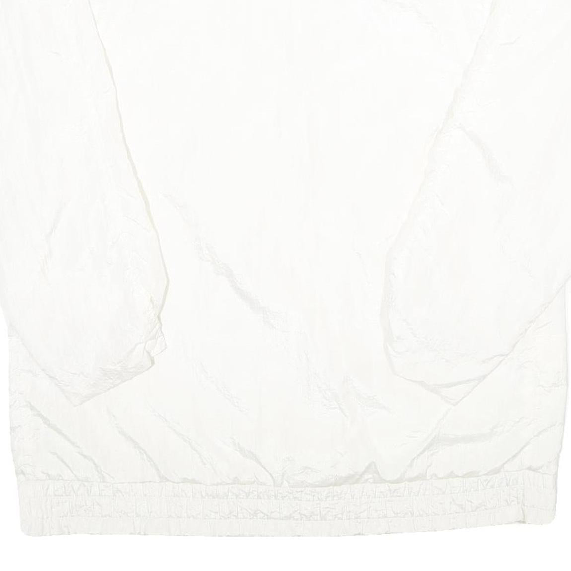 KRISTEN BLAKE Womens White Button Jacket L Nylon Plain Lightweight Casual