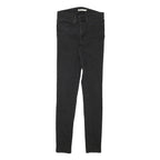 LEVI'S Womens Black Slim Skinny Denim Raw W27 L30 Cotton Blend Zip Jeans